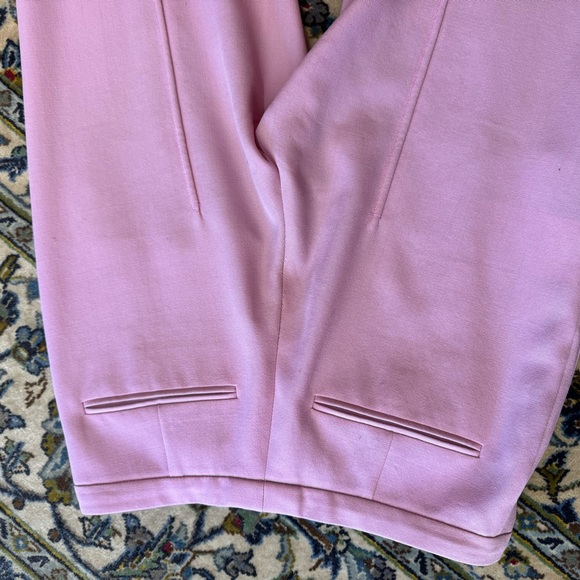 New Valentino Garavani Bow Embellished Wool and Silk Blend Straight Leg Trouser - Picture 4 of 6